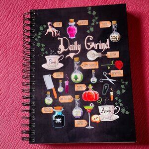Angie Bellemare Daily Grind Planner Spiral Bound Halloween Addams Family RARE